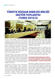 Türkiye Rüzgar Enerjisi Birliği Sektör Toplantısı (TÜRES 2015/2-1)